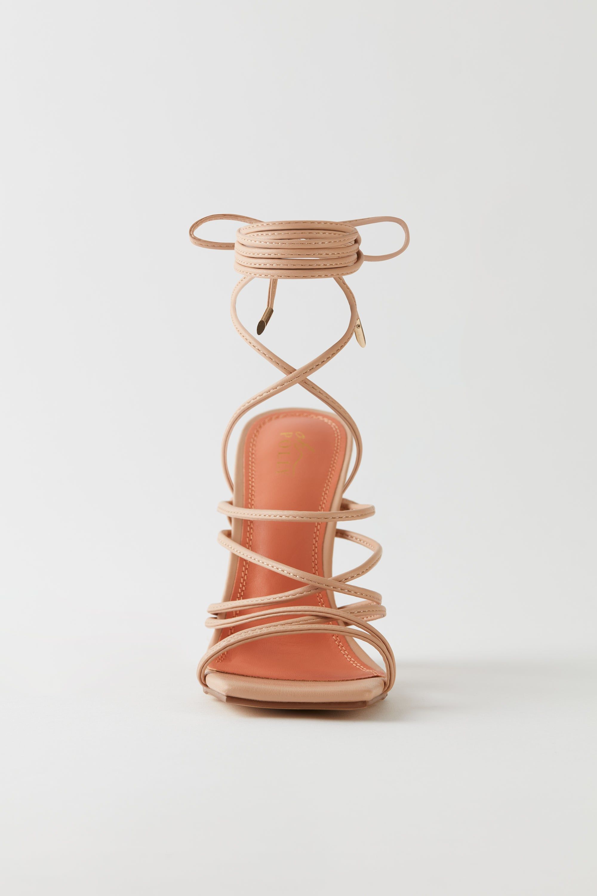 Leatherette Lace Up Heels in Nude sold by Oh Polly product image thumbnail 2