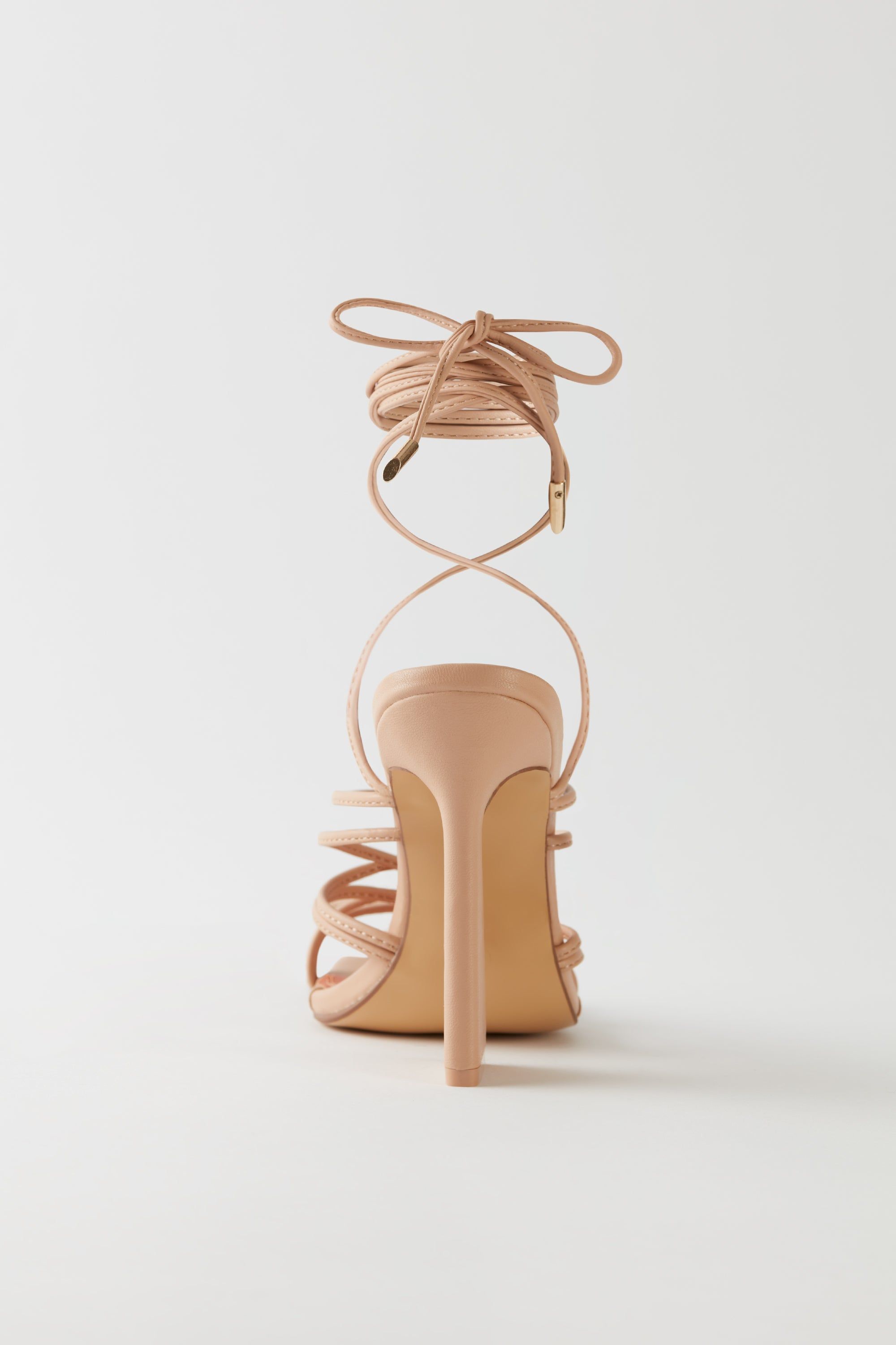 Leatherette Lace Up Heels in Nude sold by Oh Polly product image thumbnail 4