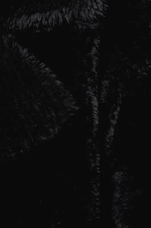 Empire Oversized Longline Cocoon Teddy Coat in Black sold by Oh Polly