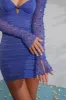 Embellished Long Sleeve Mini Dress in Cobalt Blue sold by Oh Polly