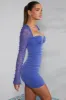 Embellished Long Sleeve Mini Dress in Cobalt Blue sold by Oh Polly
