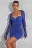 Embellished Long Sleeve Mini Dress in Cobalt Blue sold by Oh Polly