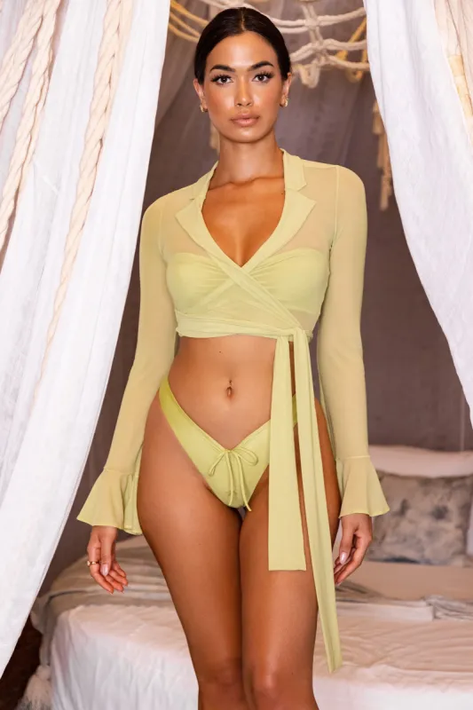 Sheer Beach Shirt in Green sold by Oh Polly