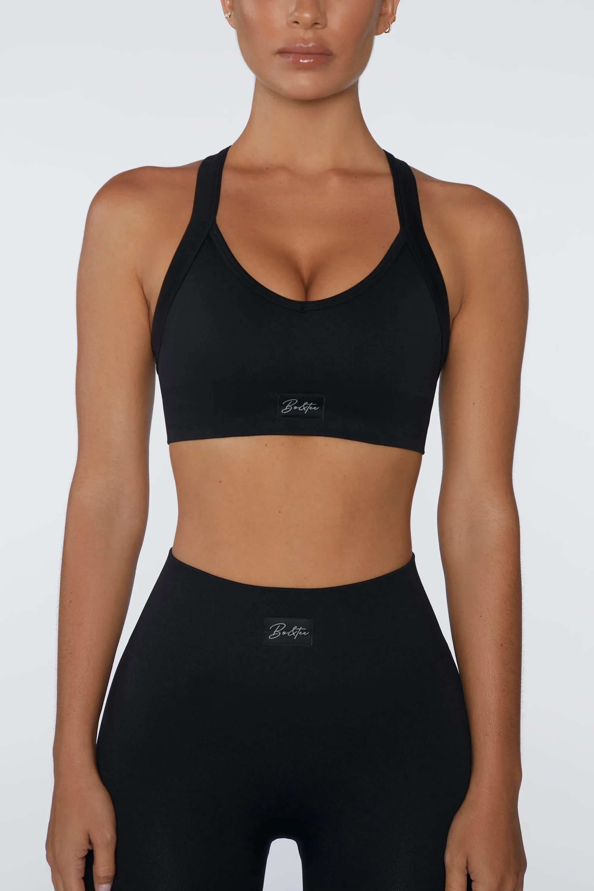 Cross Back Sports Bra in Black sold by Oh Polly product image thumbnail 2
