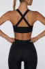 Cross Back Sports Bra in Black sold by Oh Polly