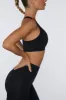 Cross Back Sports Bra in Black sold by Oh Polly