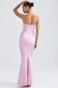 Lace-Up Corset Gown in Light Pink sold by Oh Polly