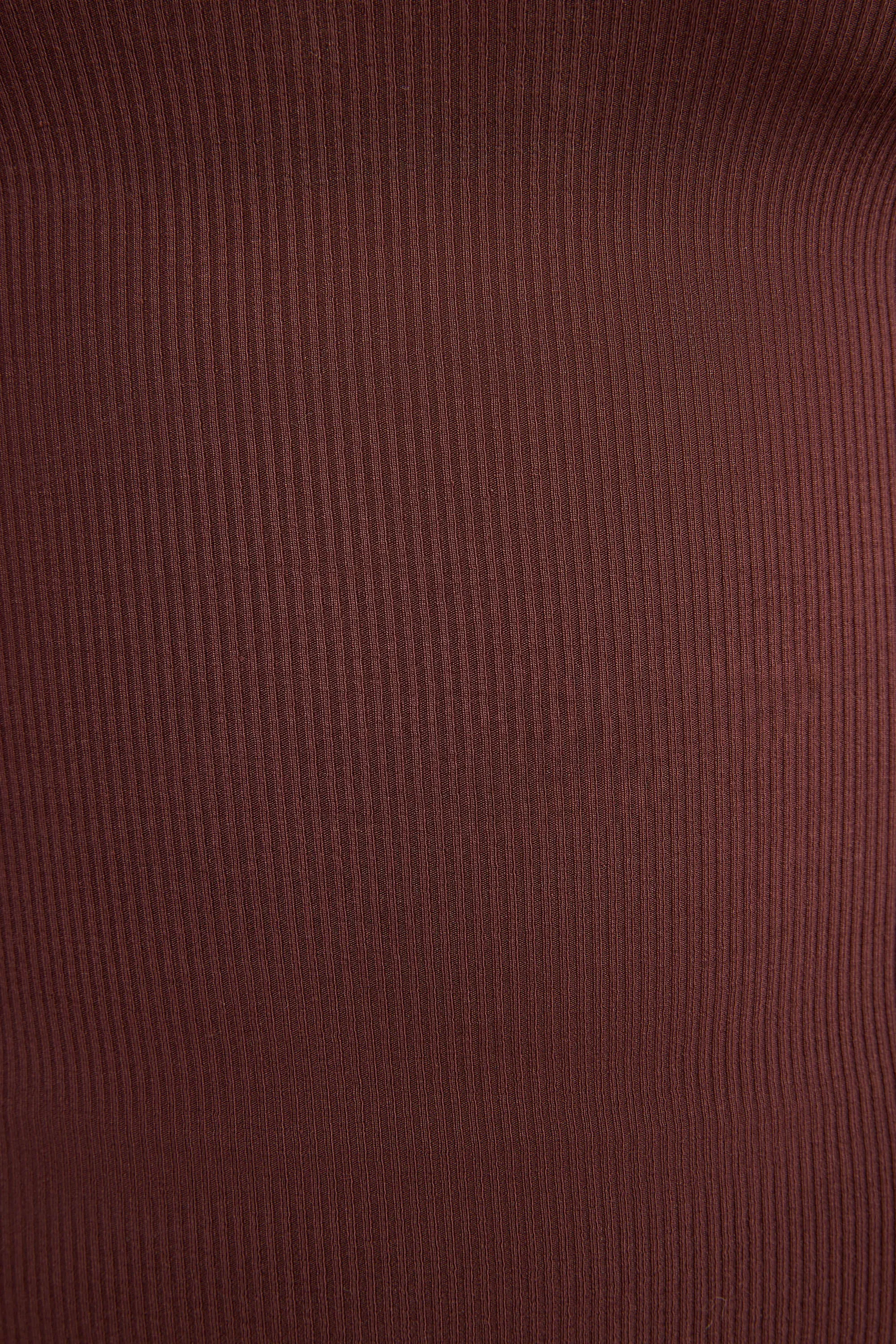 Ribbed Modal Long Sleeve Top in Chocolate sold by Oh Polly product image thumbnail 5