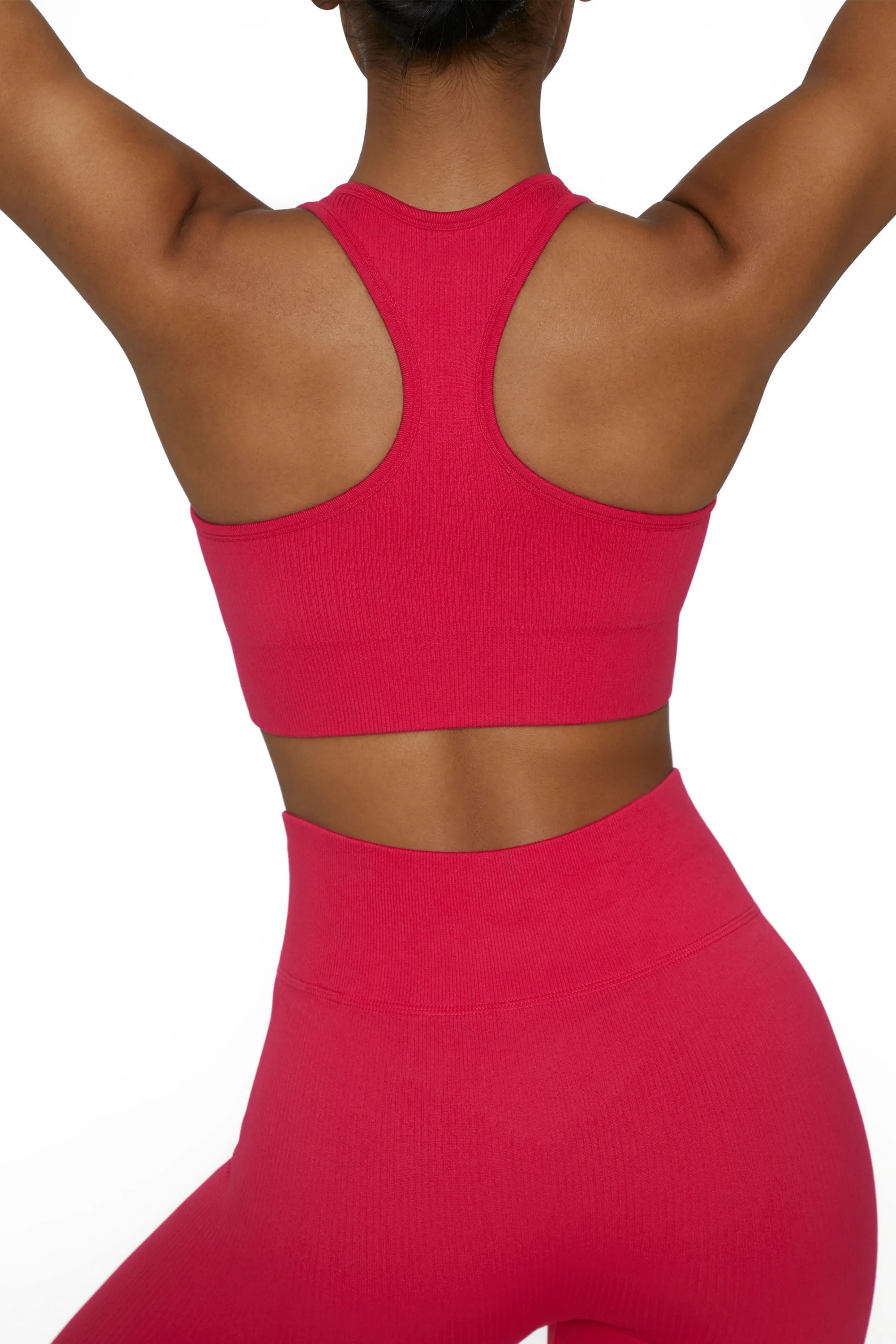 V Neck Sports Bra in Hot Pink sold by Oh Polly product image thumbnail 3