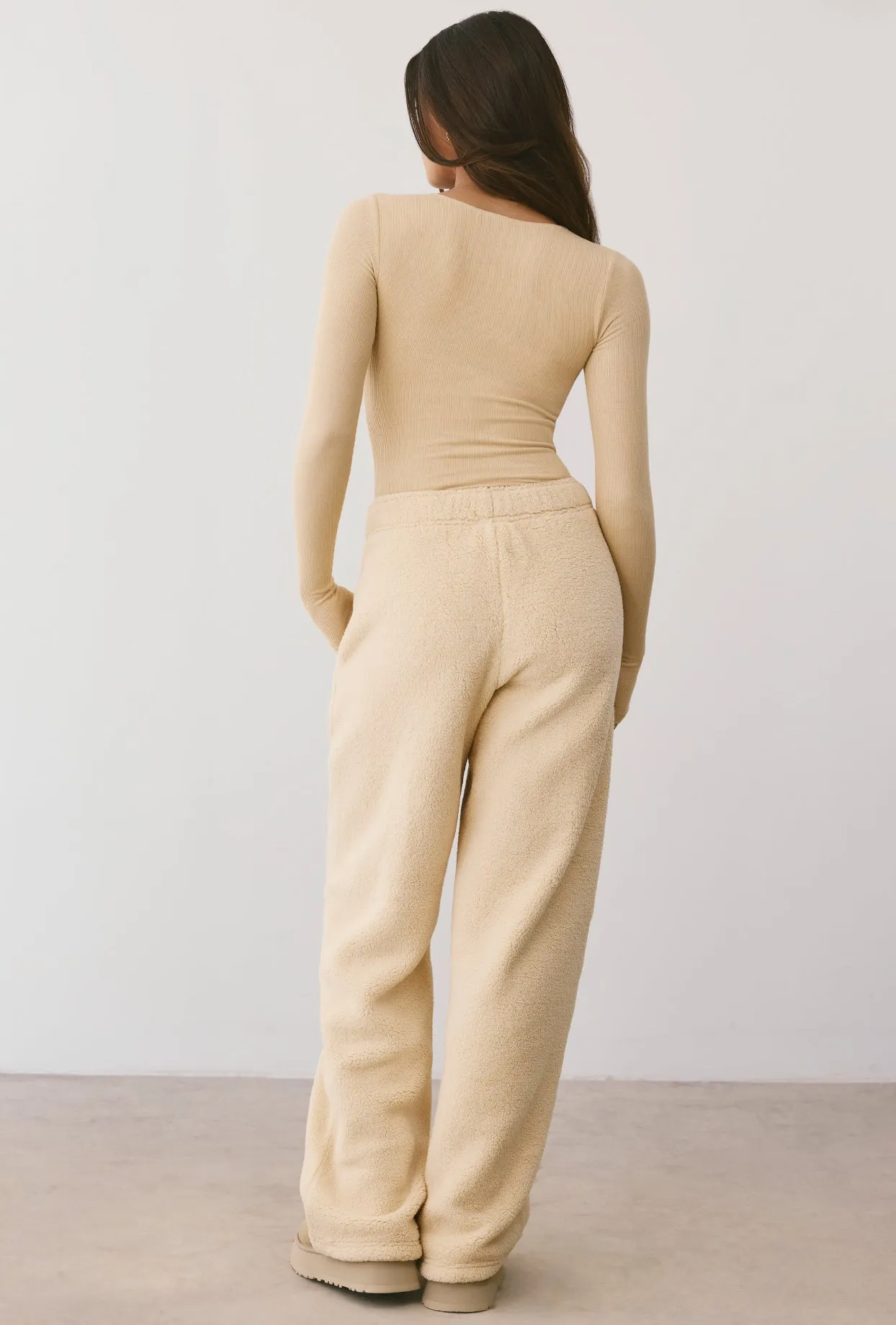 Modal Rib Long Sleeve Crop Top in Cashmere sold by Oh Polly product image thumbnail 2