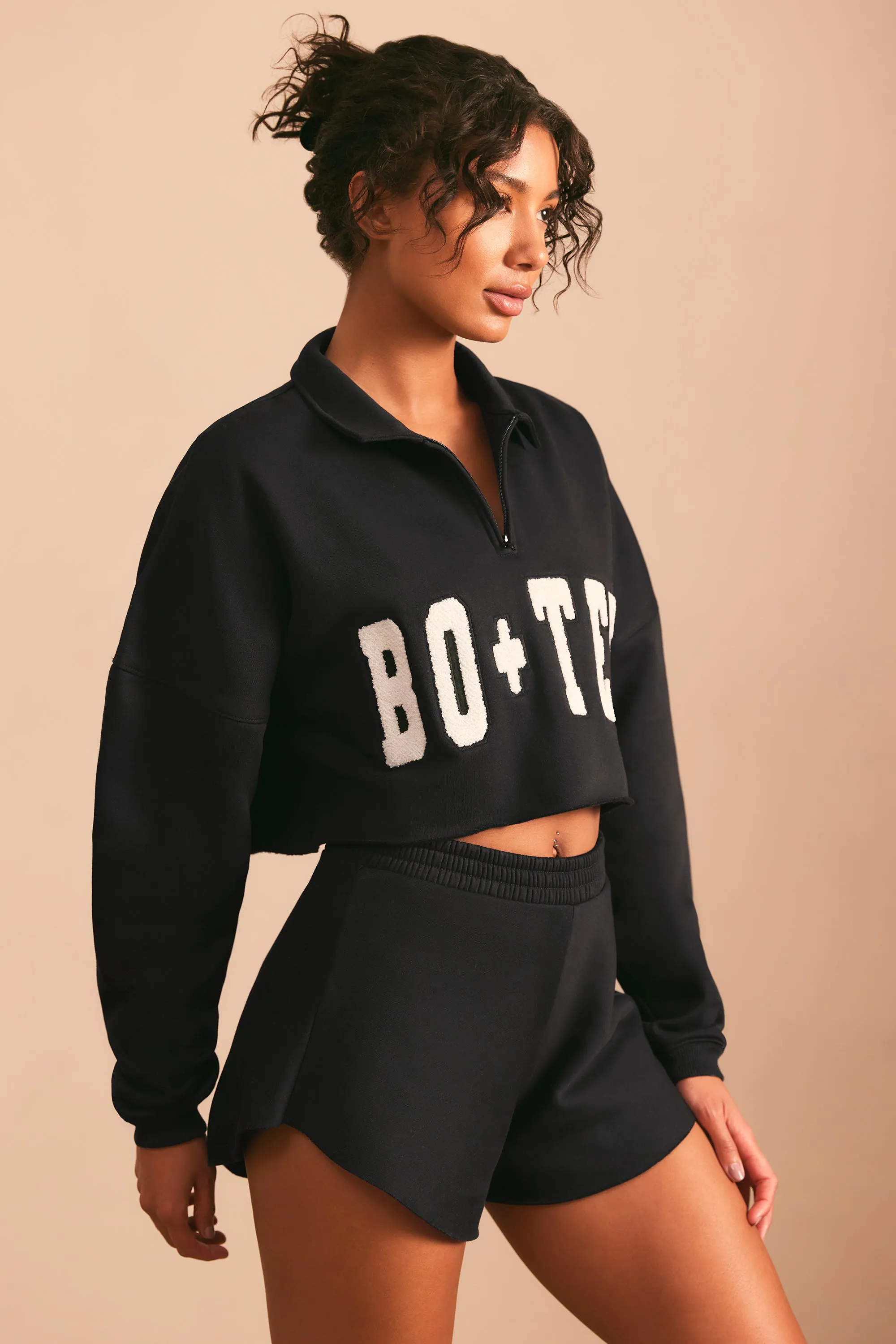 Half Zip Sweater in Black sold by Oh Polly product image thumbnail 3
