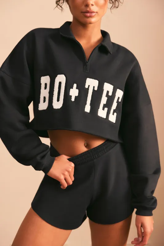 Half Zip Sweater in Black sold by Oh Polly