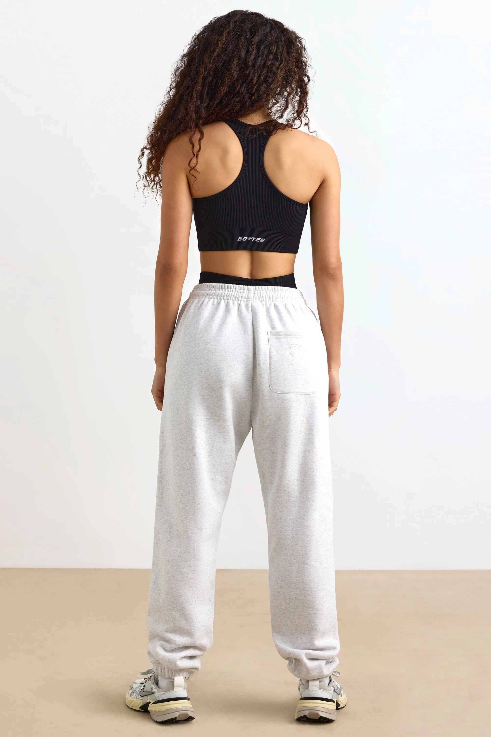 Petite Mid-Rise Joggers in Grey Melange sold by Oh Polly product image thumbnail 2