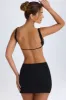 Cut-Out A-Line Mini Dress in Black sold by Oh Polly