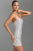 Embellished Halterneck Mini Dress in White sold by Oh Polly