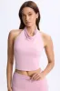 Cowl-Neck Open-Back Top in Blush Pink sold by Oh Polly