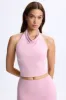 Cowl-Neck Open-Back Top in Blush Pink sold by Oh Polly