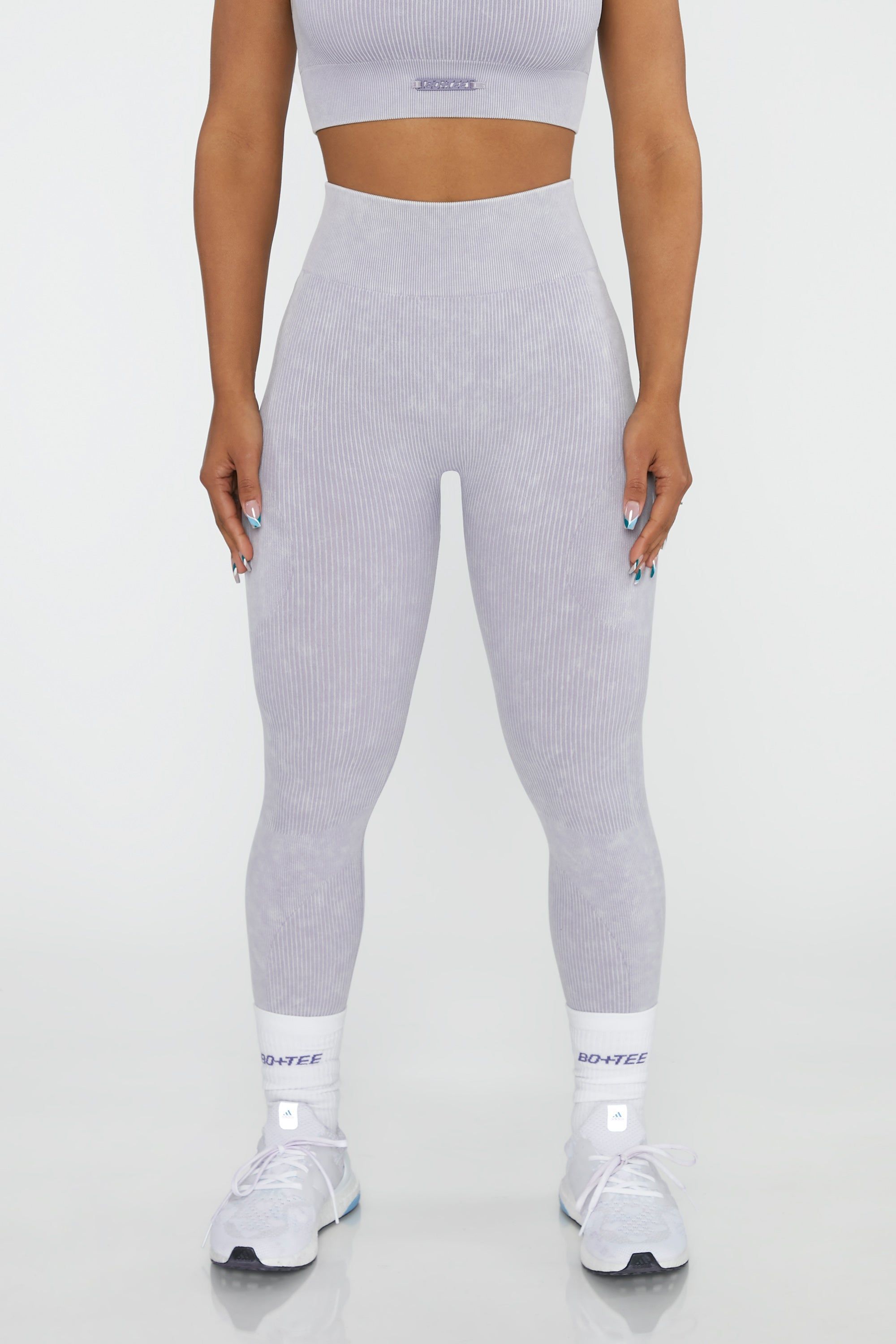 High Waisted Leggings in Lilac sold by Oh Polly product image thumbnail 2