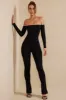 Petite Off The Shoulder Jumpsuit in Black sold by Oh Polly