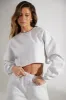 Cropped Oversized Sweatshirt in Heather Grey sold by Oh Polly