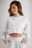 Cropped Oversized Sweatshirt in Heather Grey sold by Oh Polly