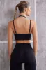 Scoop Neck Sports Bra in Jet Black sold by Oh Polly