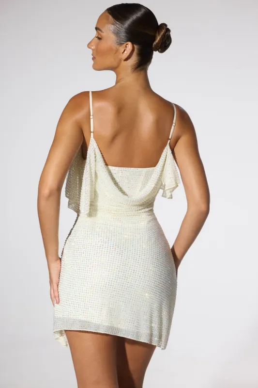 Embellished Corset Kaftan Mini Dress in Ivory | Parallel