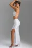 Embellished V-Waist Maxi Skirt in White sold by Oh Polly