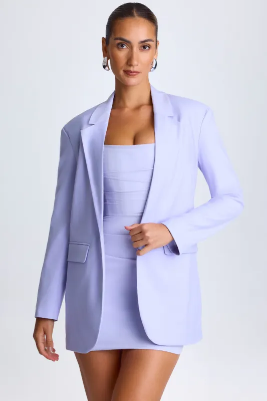 Oversized Single-Breasted Blazer in Soft Lilac made by Oh Polly