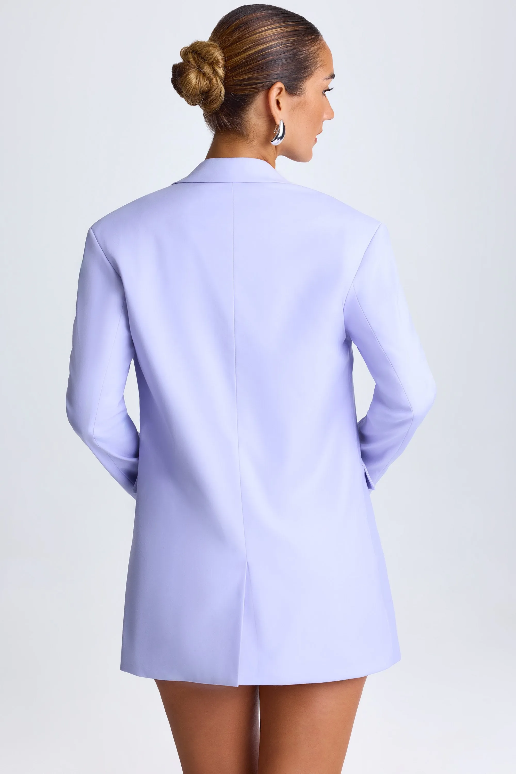 Oversized Single-Breasted Blazer in Soft Lilac sold by Oh Polly product image thumbnail 4