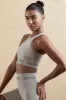 Seamless Racerback Crop Top in Silver sold by Oh Polly
