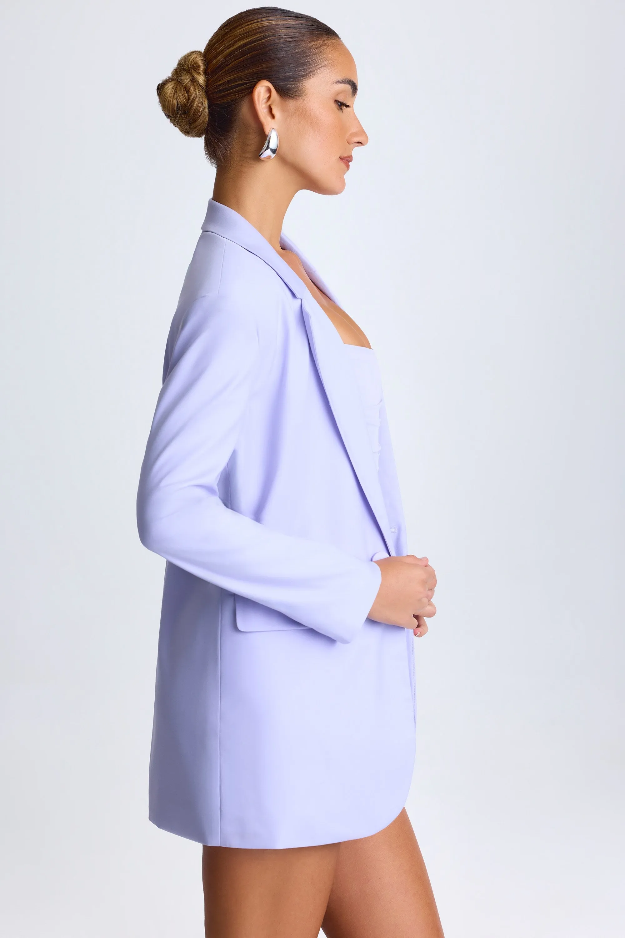 Oversized Single-Breasted Blazer in Soft Lilac sold by Oh Polly product image thumbnail 5