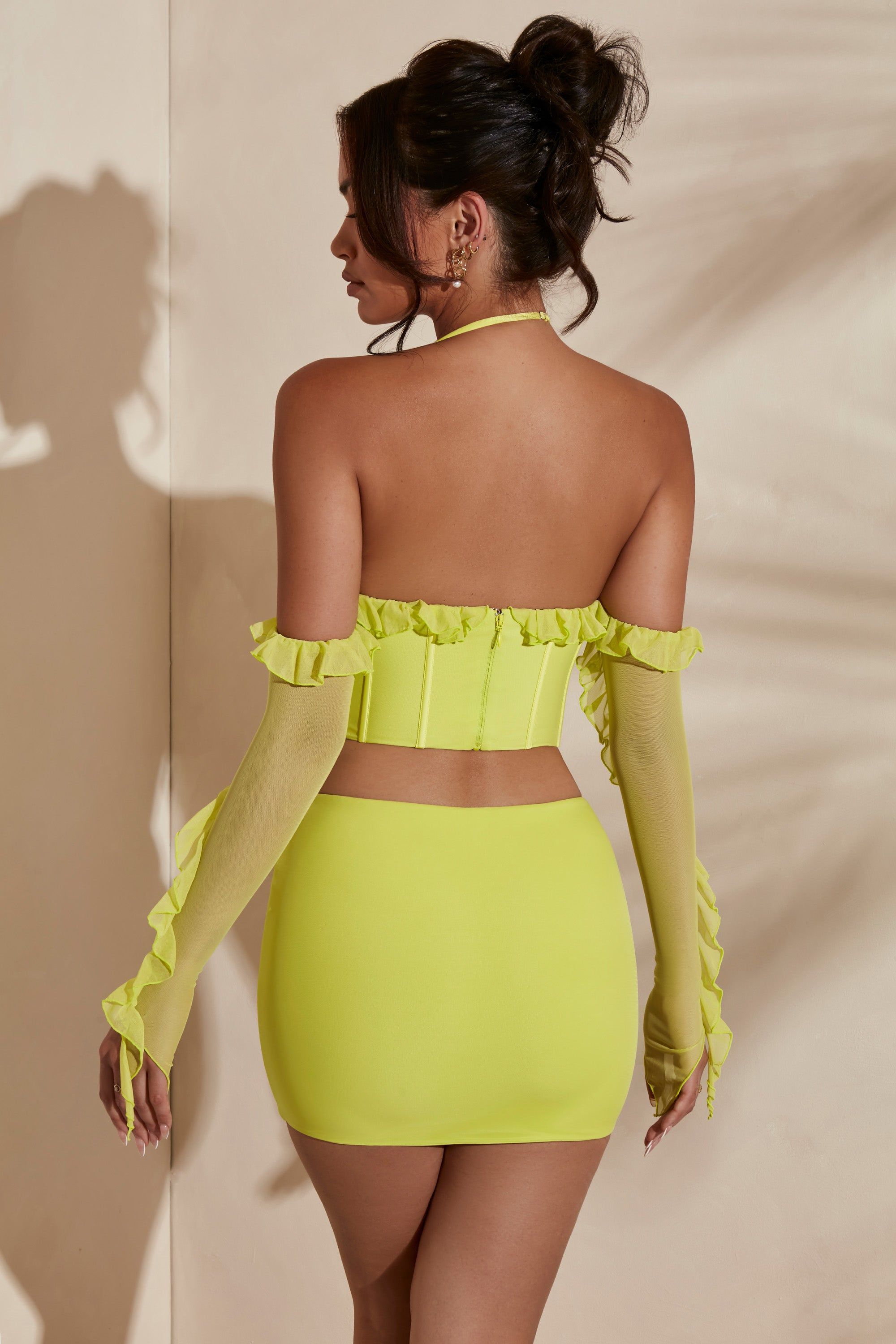 Micro Mini Skirt in Lime sold by Oh Polly product image thumbnail 2