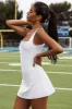 Square Neck Tennis Dress in Marled Grey sold by Oh Polly