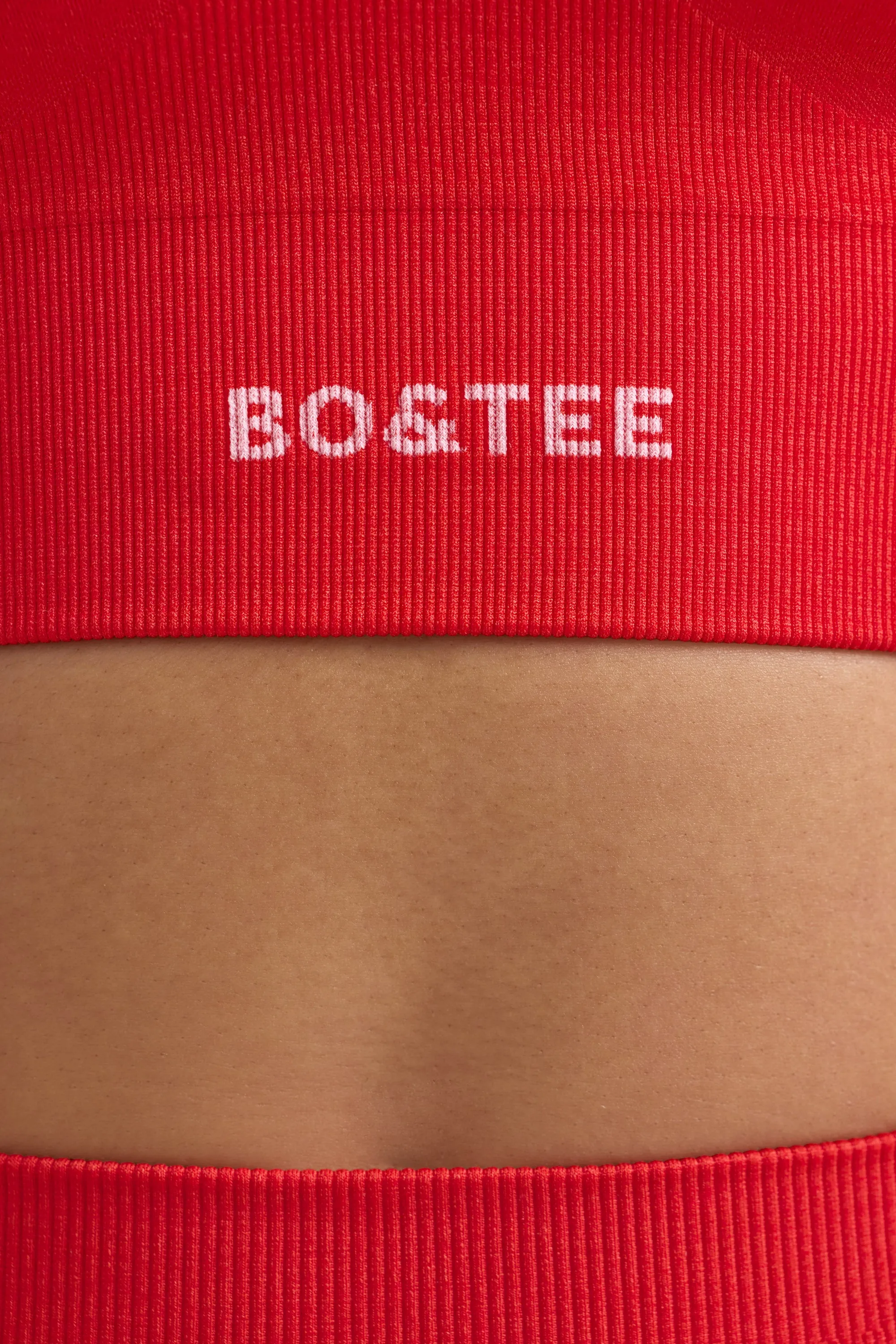 Define Luxe Halterneck Sports Bra in Poppy Red sold by Oh Polly product image thumbnail 4