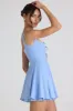 Tie-Detail A-Line Micro Mini Dress in Sky Blue sold by Oh Polly