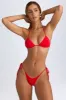 Charm-Detail Triangle Bikini Top in Fiery Red sold by Oh Polly