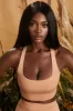 Square Neck Crop Top in Mocha sold by Oh Polly