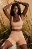 Square Neck Crop Top in Mocha sold by Oh Polly