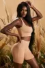 Square Neck Crop Top in Mocha sold by Oh Polly