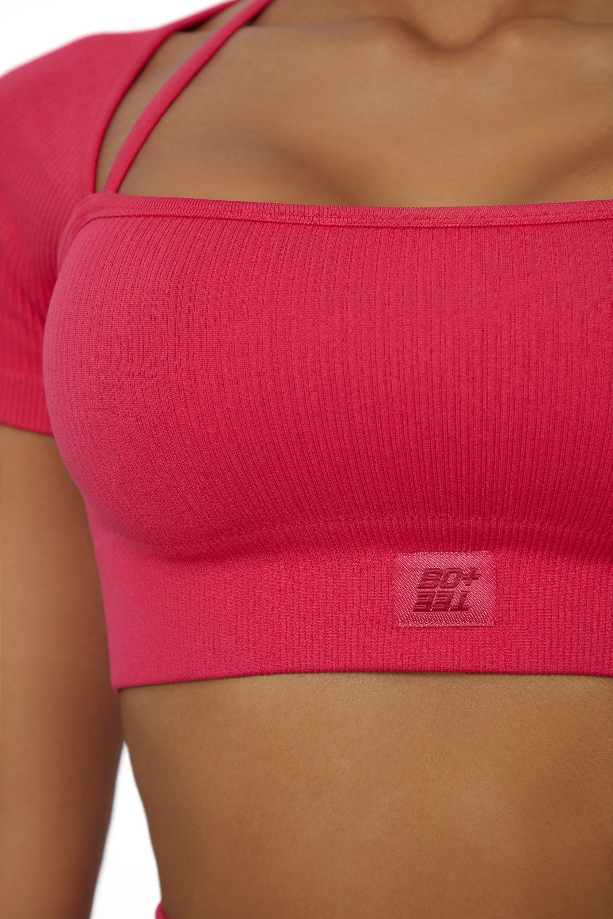 Short Sleeve Crop Top in Hot Pink sold by Oh Polly product image thumbnail 5