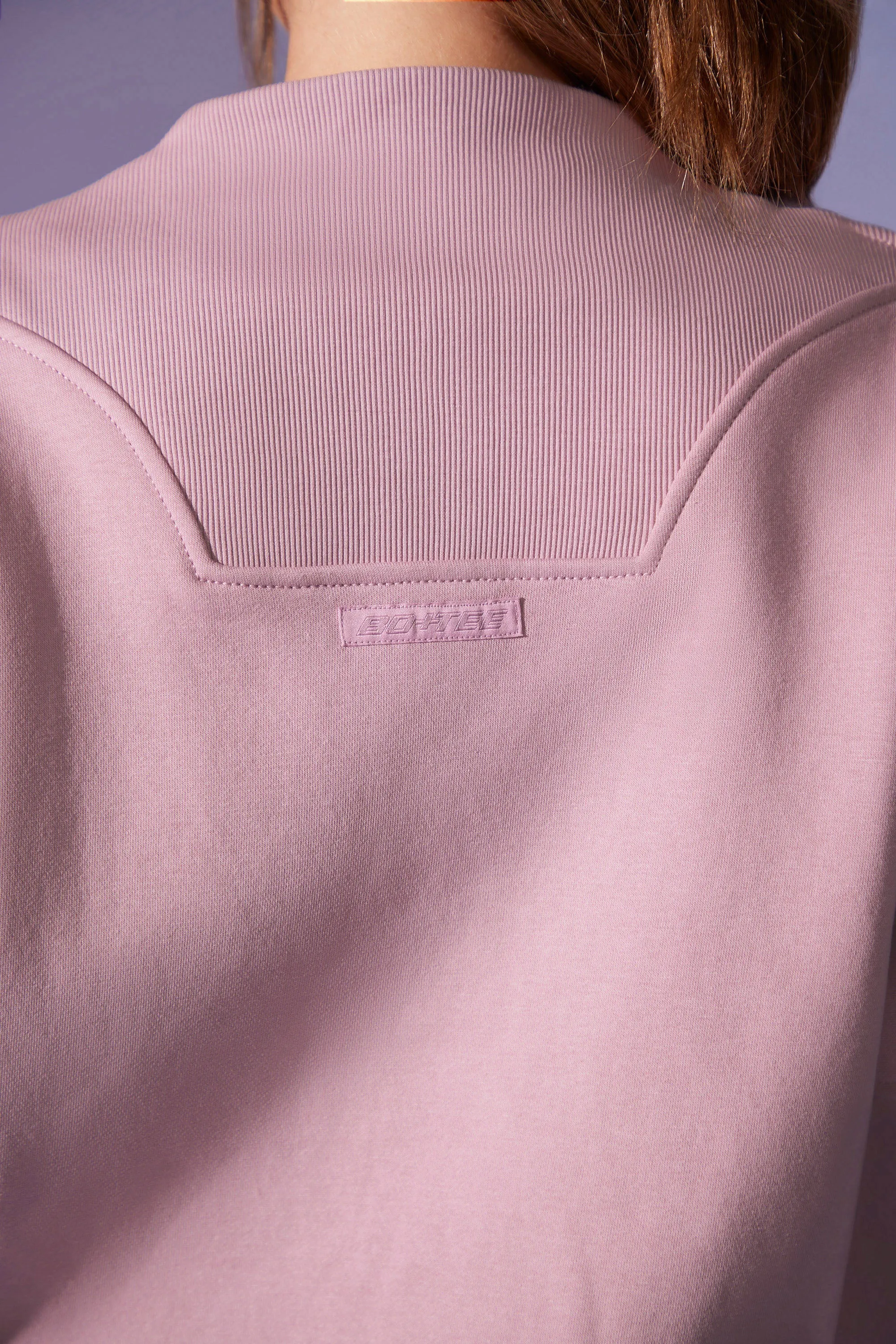 Oversized Half Zip Sweatshirt in Dusty Mauve sold by Oh Polly product image thumbnail 4