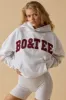 Oversized Hooded Sweatshirt in Heather Grey sold by Oh Polly