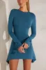 High Neck A-Line Mini Dress in Teal sold by Oh Polly