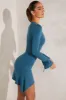 High Neck A-Line Mini Dress in Teal sold by Oh Polly