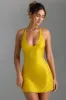 Embellished Halterneck Mini Dress in Buttercup sold by Oh Polly