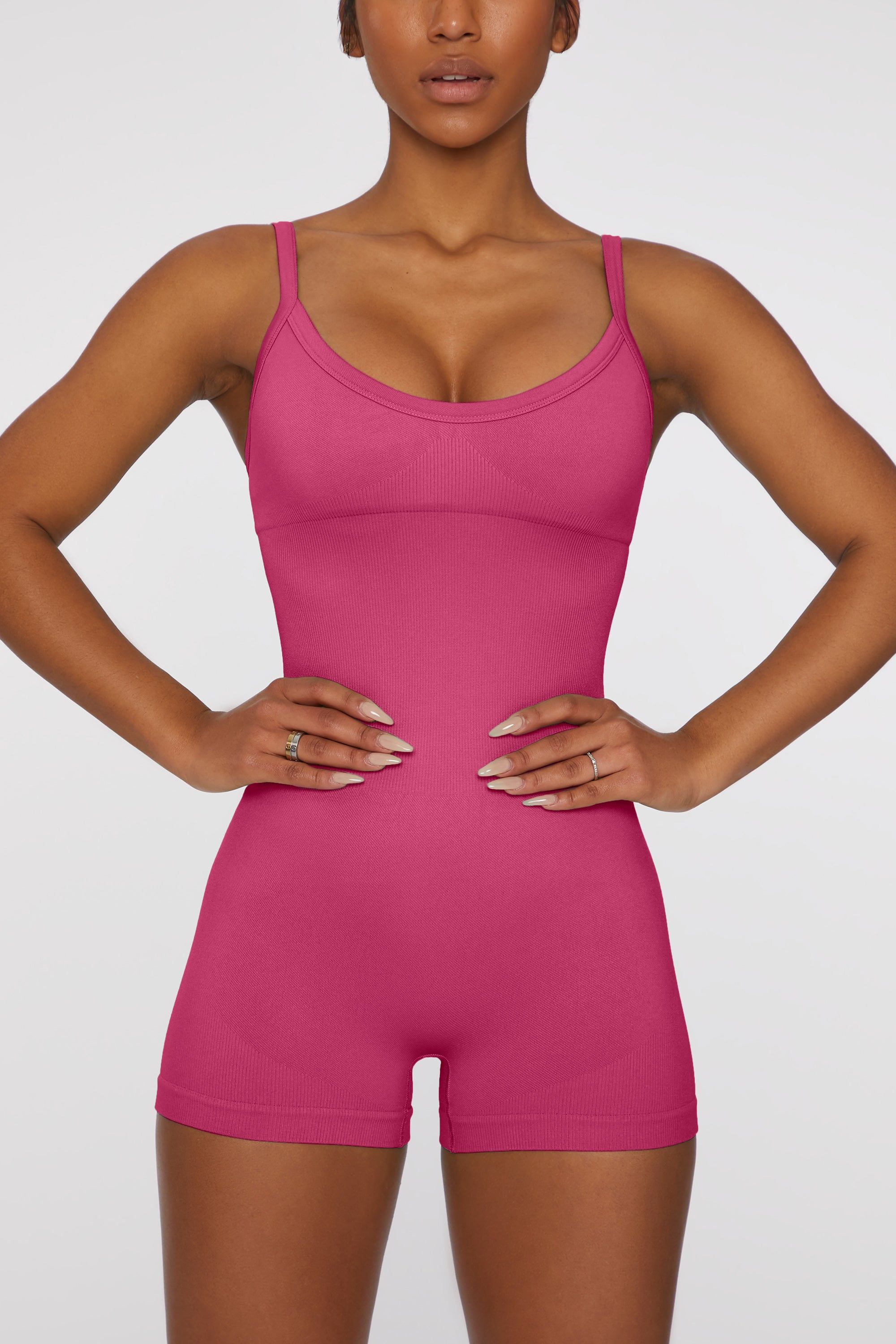 Scoop Neck Unitard in Dark Pink sold by Oh Polly product image thumbnail 4
