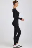 Ribbed Modal Long Sleeve Jumpsuit in Black sold by Oh Polly