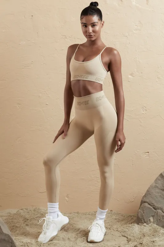 Petite Seamless High Waist Leggings in Beige sold by Oh Polly