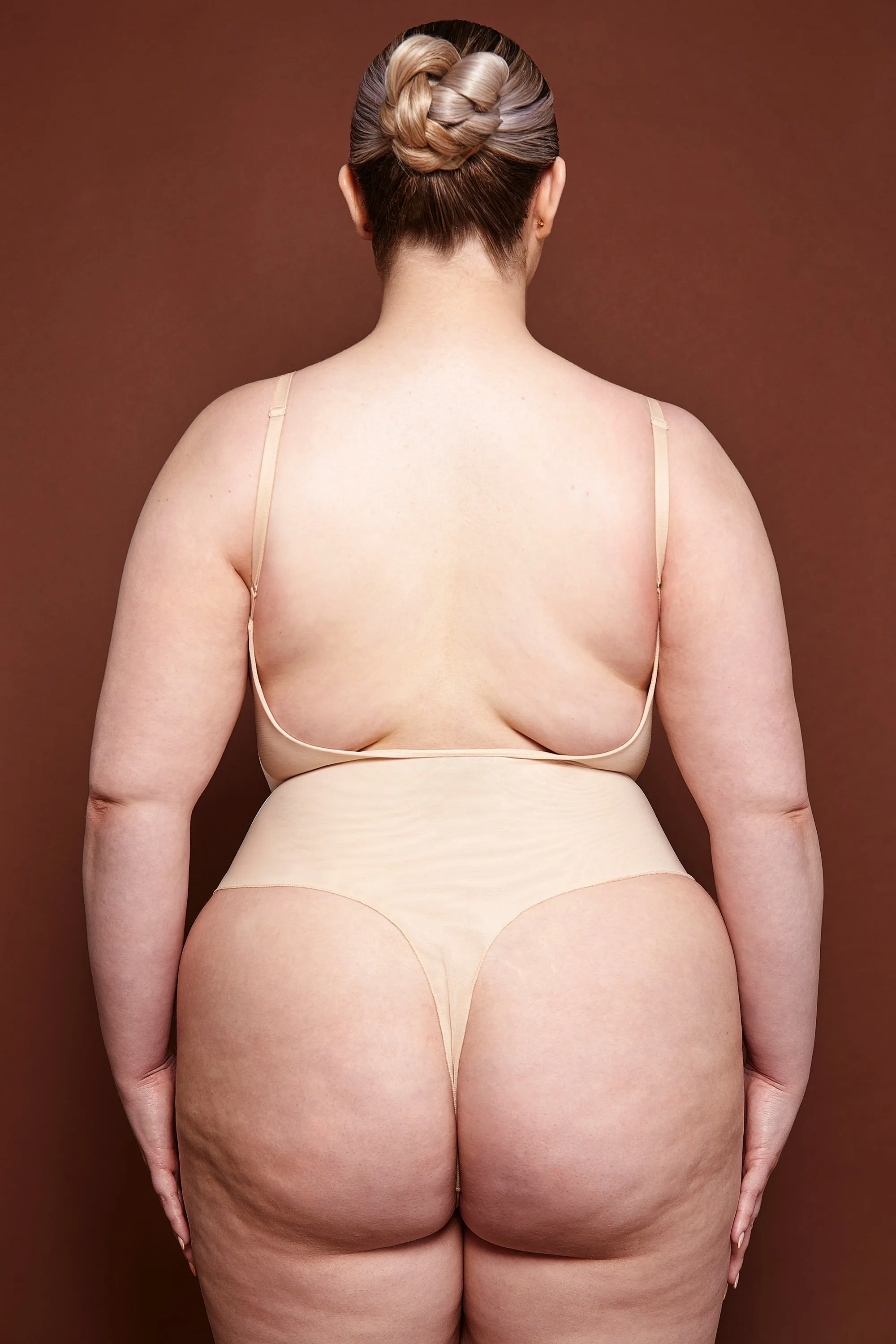 Soft Mesh Bodysuit in Beige sold by Oh Polly product image thumbnail 3